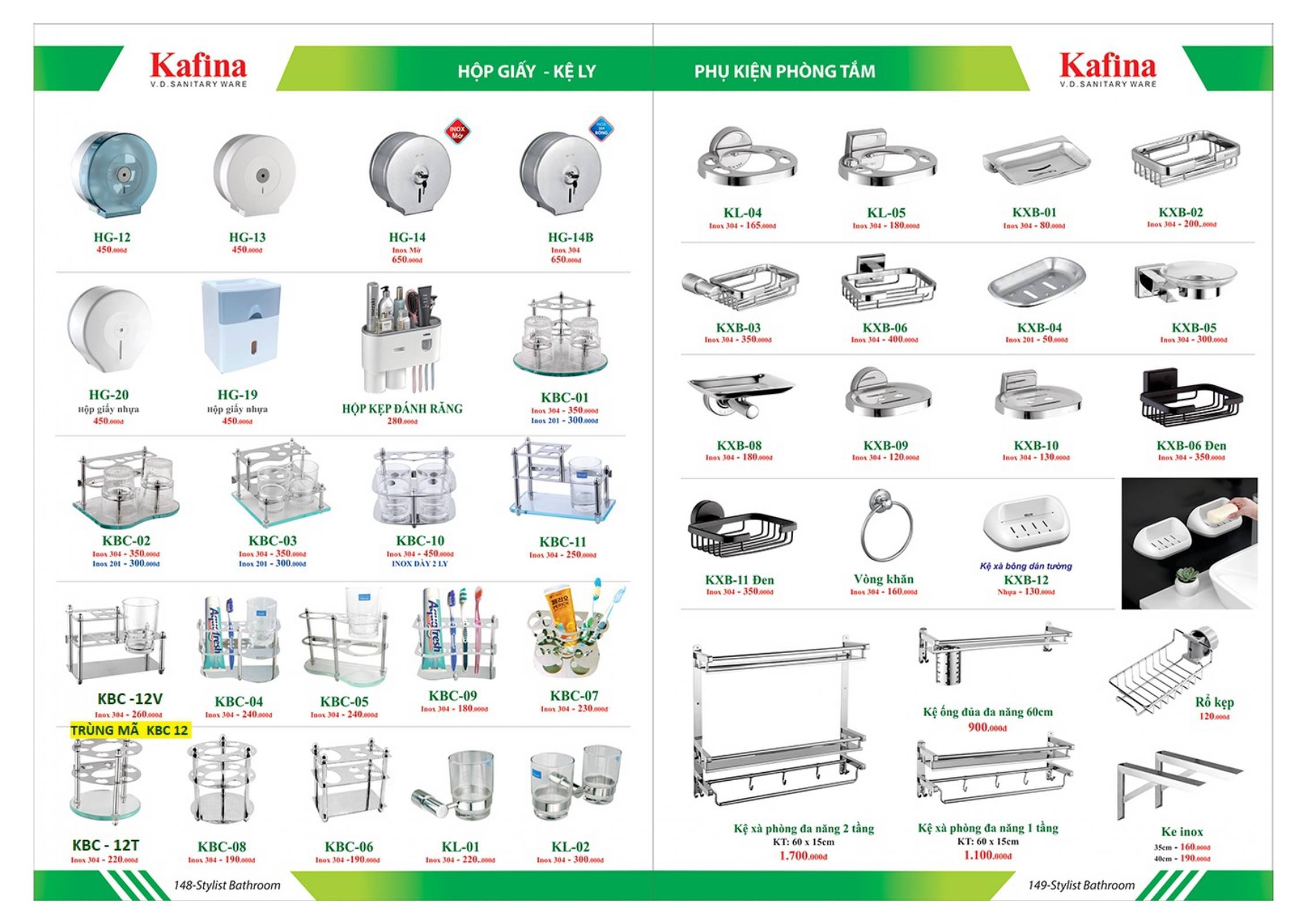 Thiết bị vệ sinh KAFINA Catalogue và Bảng giá mới nhất /Page 74